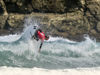 John John Rabinovitch of Israel surfs on day 1 of the ABANCA Pantin Classic Galicia Pro 2024 in Pantin Beach, La Coruna, Spain. (