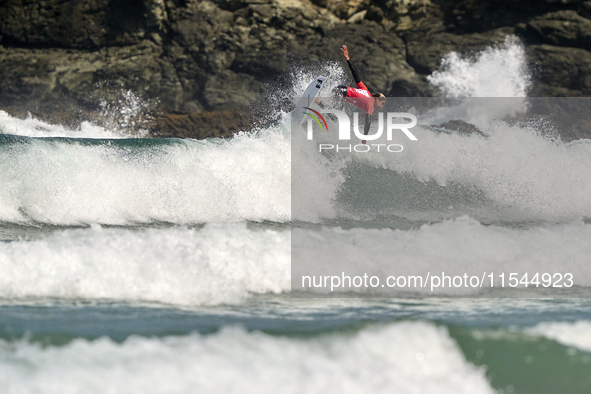 John John Rabinovitch of Israel surfs on day 1 of the ABANCA Pantin Classic Galicia Pro 2024 in Pantin Beach, La Coruna, Spain. 