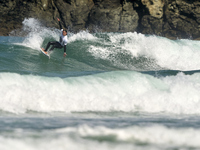 Alejo Freitas of Spain surfs on day 1 of the ABANCA Pantin Classic Galicia Pro 2024 in Pantin Beach, La Coruna, Spain. (