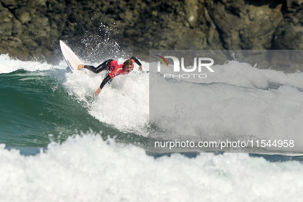 Sean Gunning of Spain surfs on day 1 of the ABANCA Pantin Classic Galicia Pro 2024 in Pantin Beach, La Coruna, Spain. 