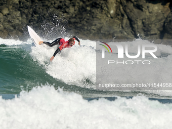 Sean Gunning of Spain surfs on day 1 of the ABANCA Pantin Classic Galicia Pro 2024 in Pantin Beach, La Coruna, Spain. (