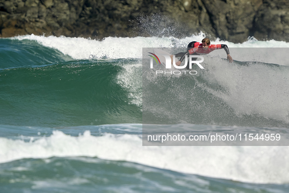 Sean Gunning of Spain surfs on day 1 of the ABANCA Pantin Classic Galicia Pro 2024 in Pantin Beach, La Coruna, Spain. 