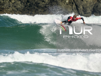 Sean Gunning of Spain surfs on day 1 of the ABANCA Pantin Classic Galicia Pro 2024 in Pantin Beach, La Coruna, Spain. (