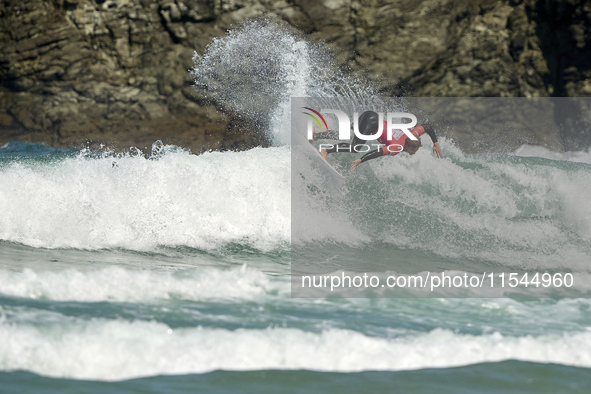 Sean Gunning of Spain surfs on day 1 of the ABANCA Pantin Classic Galicia Pro 2024 in Pantin Beach, La Coruna, Spain. 