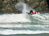 Sean Gunning of Spain surfs on day 1 of the ABANCA Pantin Classic Galicia Pro 2024 in Pantin Beach, La Coruna, Spain. (