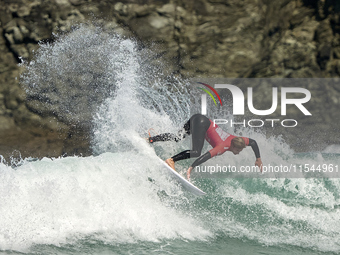 Sean Gunning of Spain surfs on day 1 of the ABANCA Pantin Classic Galicia Pro 2024 in Pantin Beach, La Coruna, Spain. (