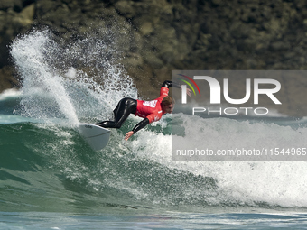 Sean Gunning of Spain surfs on day 1 of the ABANCA Pantin Classic Galicia Pro 2024 in Pantin Beach, La Coruna, Spain. (