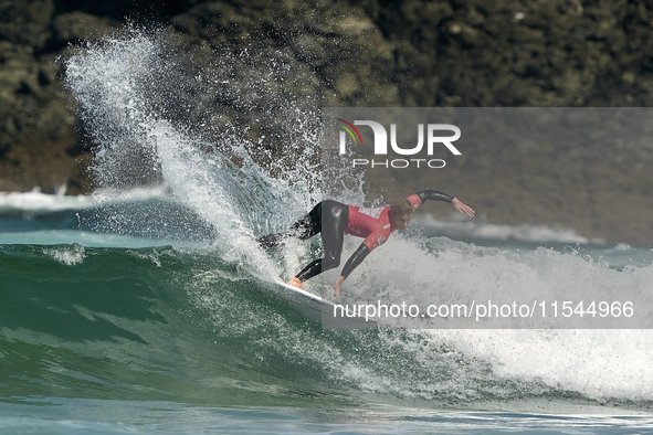 Sean Gunning of Spain surfs on day 1 of the ABANCA Pantin Classic Galicia Pro 2024 in Pantin Beach, La Coruna, Spain. 