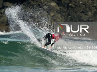 Sean Gunning of Spain surfs on day 1 of the ABANCA Pantin Classic Galicia Pro 2024 in Pantin Beach, La Coruna, Spain. (