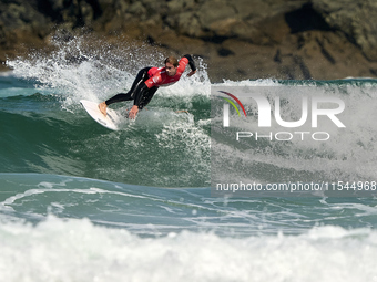 Sean Gunning of Spain surfs on day 1 of the ABANCA Pantin Classic Galicia Pro 2024 in Pantin Beach, La Coruna, Spain. (