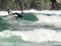 Pieter Bas Boekee of the Netherlands surfs on day 1 of the ABANCA Pantin Classic Galicia Pro 2024 in Pantin Beach, La Coruna, Spain. (