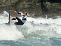 Pieter Bas Boekee of the Netherlands surfs on day 1 of the ABANCA Pantin Classic Galicia Pro 2024 in Pantin Beach, La Coruna, Spain. (