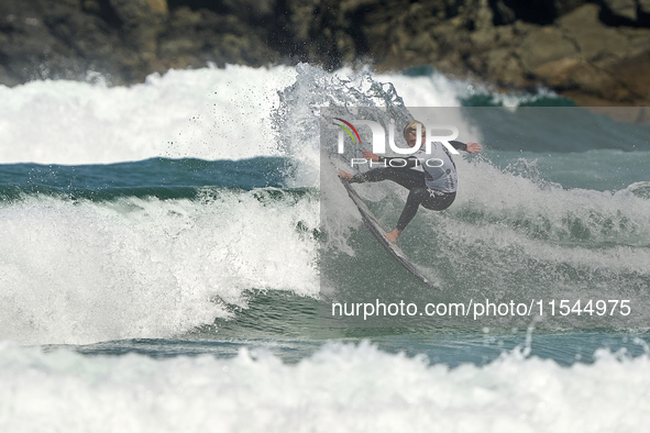 Pieter Bas Boekee of the Netherlands surfs on day 1 of the ABANCA Pantin Classic Galicia Pro 2024 in Pantin Beach, La Coruna, Spain. 