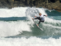 Pieter Bas Boekee of the Netherlands surfs on day 1 of the ABANCA Pantin Classic Galicia Pro 2024 in Pantin Beach, La Coruna, Spain. (