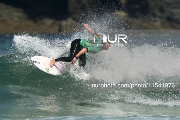 Gearoid McDaid of Ireland surfs on day 1 of the ABANCA Pantin Classic Galicia Pro 2024 in Pantin Beach, La Coruna, Spain. 