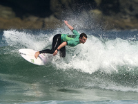 Gearoid McDaid of Ireland surfs on day 1 of the ABANCA Pantin Classic Galicia Pro 2024 in Pantin Beach, La Coruna, Spain. (