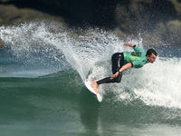 Gearoid McDaid of Ireland surfs on day 1 of the ABANCA Pantin Classic Galicia Pro 2024 in Pantin Beach, La Coruna, Spain. (