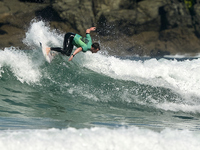 Gearoid McDaid of Ireland surfs on day 1 of the ABANCA Pantin Classic Galicia Pro 2024 in Pantin Beach, La Coruna, Spain. (