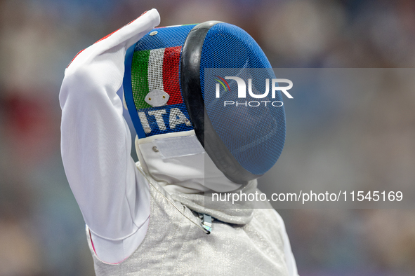 Beatrice Maria ''Bebe'' Vio Grandis of Italy competes against Nadiia Doloh of Ukraine during the Women's Foil Category B Quarterfinal at Gra...