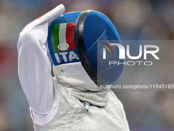 Beatrice Maria ''Bebe'' Vio Grandis of Italy competes against Nadiia Doloh of Ukraine during the Women's Foil Category B Quarterfinal at Gra...