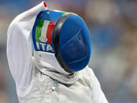 Beatrice Maria ''Bebe'' Vio Grandis of Italy competes against Nadiia Doloh of Ukraine during the Women's Foil Category B Quarterfinal at Gra...