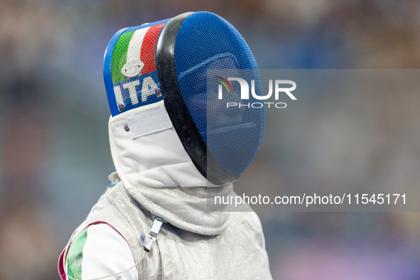 Beatrice Maria ''Bebe'' Vio Grandis of Italy competes against Nadiia Doloh of Ukraine during the Women's Foil Category B Quarterfinal at Gra...