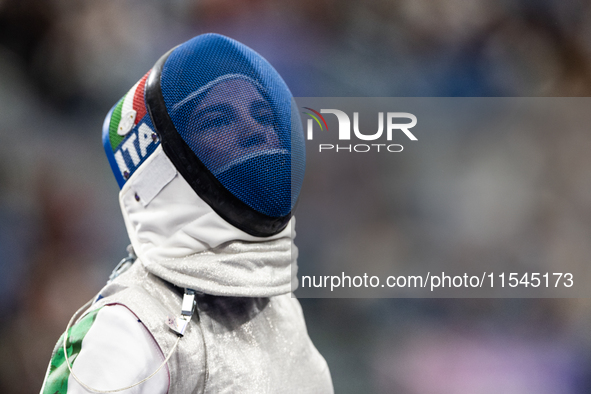 Beatrice Maria ''Bebe'' Vio Grandis of Italy competes against Nadiia Doloh of Ukraine during the Women's Foil Category B Quarterfinal at Gra...