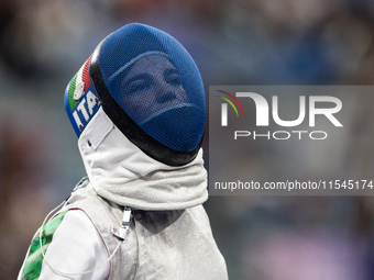 Beatrice Maria ''Bebe'' Vio Grandis of Italy competes against Nadiia Doloh of Ukraine during the Women's Foil Category B Quarterfinal at Gra...