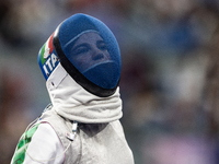 Beatrice Maria ''Bebe'' Vio Grandis of Italy competes against Nadiia Doloh of Ukraine during the Women's Foil Category B Quarterfinal at Gra...