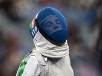 Beatrice Maria ''Bebe'' Vio Grandis of Italy competes against Nadiia Doloh of Ukraine during the Women's Foil Category B Quarterfinal at Gra...