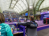 Beatrice Maria ''Bebe'' Vio Grandis of Italy competes against Nadiia Doloh of Ukraine during the Women's Foil Category B Quarterfinal at Gra...