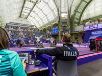 Beatrice Maria ''Bebe'' Vio Grandis of Italy competes against Nadiia Doloh of Ukraine during the Women's Foil Category B Quarterfinal at Gra...