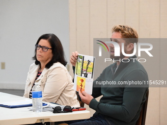 Mayor Gail Rottenstrich (left) and Borough Manager Kurt Peluso (right) face criticism for removing the battlefield cross from a planned $150...