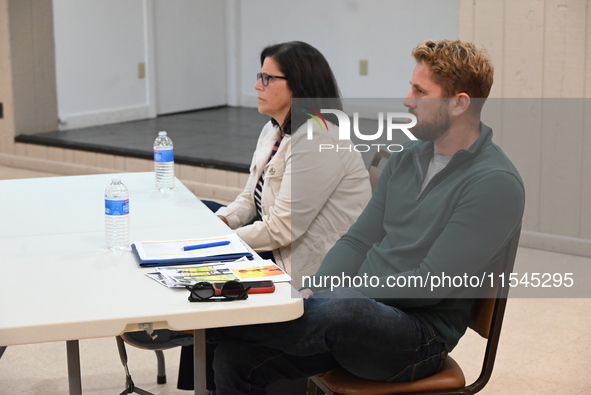 Mayor Gail Rottenstrich (left) and Borough Manager Kurt Peluso (right) face criticism for removing the battlefield cross from a planned $150...