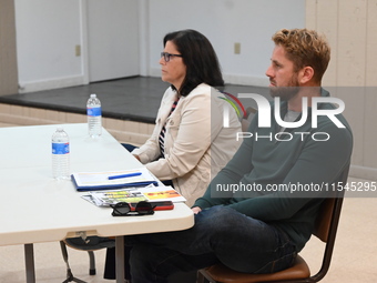 Mayor Gail Rottenstrich (left) and Borough Manager Kurt Peluso (right) face criticism for removing the battlefield cross from a planned $150...