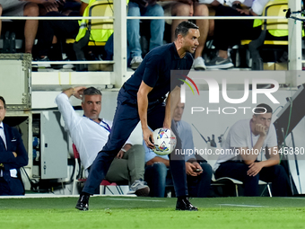 Raffaele Palladino head coach of ACF Fiorentina during the Serie A Enilive match between ACF Fiorentina and AC Monza at Stadio Artemio Franc...