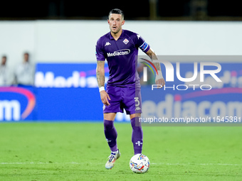 Cristiano Biraghi of ACF Fiorentina during the Serie A Enilive match between ACF Fiorentina and AC Monza at Stadio Artemio Franchi on Septem...