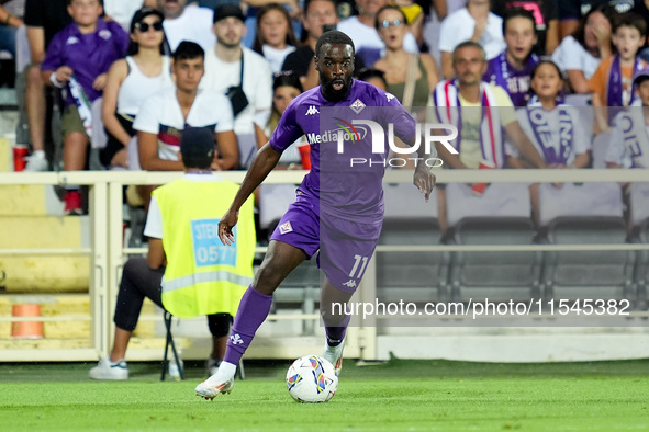 Jonathan Ikone of ACF Fiorentina during the Serie A Enilive match between ACF Fiorentina and AC Monza at Stadio Artemio Franchi on September...