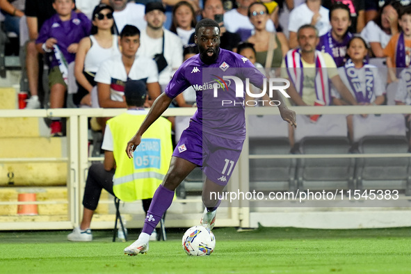 Jonathan Ikone of ACF Fiorentina during the Serie A Enilive match between ACF Fiorentina and AC Monza at Stadio Artemio Franchi on September...