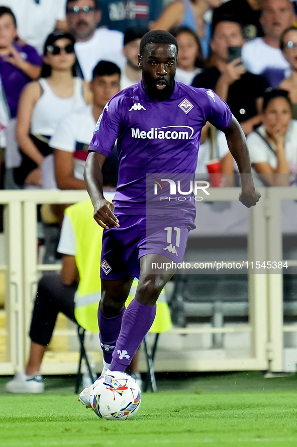 Jonathan Ikone of ACF Fiorentina during the Serie A Enilive match between ACF Fiorentina and AC Monza at Stadio Artemio Franchi on September...