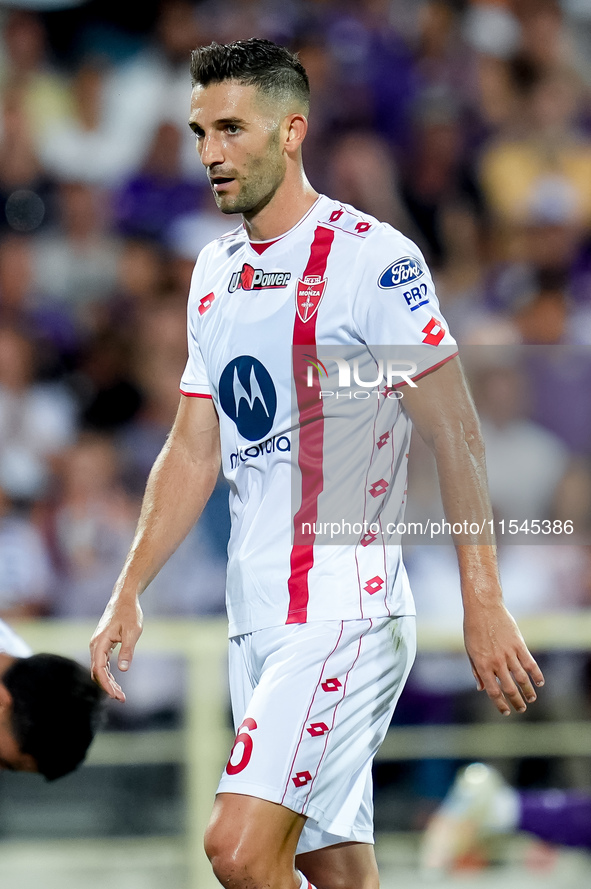 Roberto Gagliardini of AC Monza looks on during the Serie A Enilive match between ACF Fiorentina and AC Monza at Stadio Artemio Franchi on S...