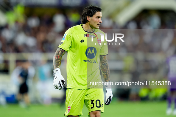 Stefano Turati of AC Monza looks on during the Serie A Enilive match between ACF Fiorentina and AC Monza at Stadio Artemio Franchi on Septem...