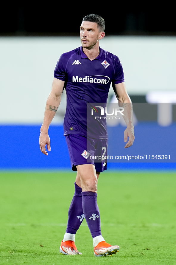 Robin Gosens of ACF Fiorentina looks on during the Serie A Enilive match between ACF Fiorentina and AC Monza at Stadio Artemio Franchi on Se...