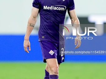 Robin Gosens of ACF Fiorentina looks on during the Serie A Enilive match between ACF Fiorentina and AC Monza at Stadio Artemio Franchi on Se...