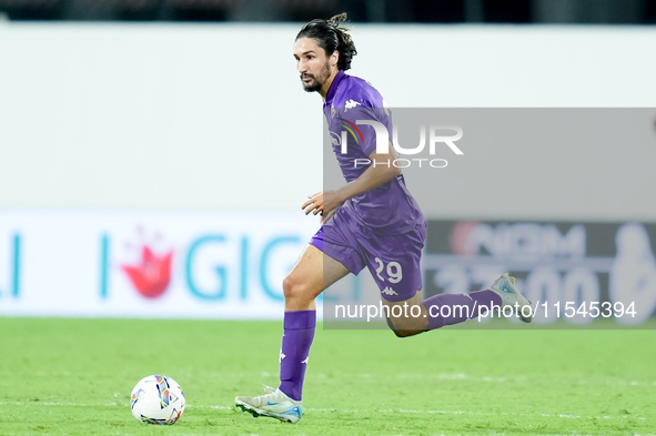 Yacine Adly of ACF Fiorentina during the Serie A Enilive match between ACF Fiorentina and AC Monza at Stadio Artemio Franchi on September 01...