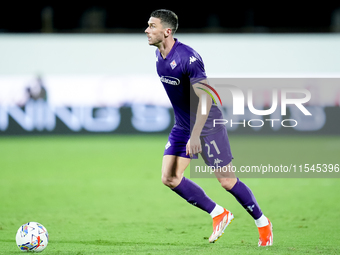 Robin Gosens of ACF Fiorentina during the Serie A Enilive match between ACF Fiorentina and AC Monza at Stadio Artemio Franchi on September 0...