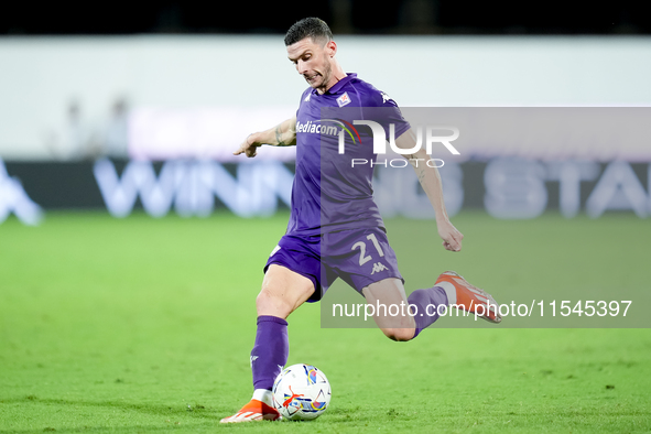 Robin Gosens of ACF Fiorentina during the Serie A Enilive match between ACF Fiorentina and AC Monza at Stadio Artemio Franchi on September 0...