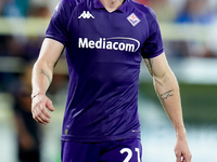 Robin Gosens of ACF Fiorentina looks on during the Serie A Enilive match between ACF Fiorentina and AC Monza at Stadio Artemio Franchi on Se...