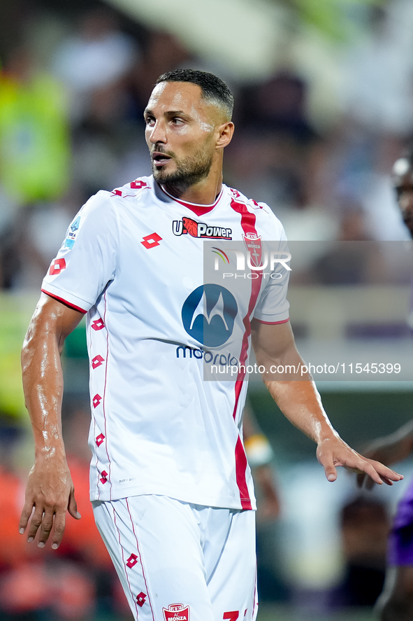 Danilo D'Ambrosio of AC Monza looks on during the Serie A Enilive match between ACF Fiorentina and AC Monza at Stadio Artemio Franchi on Sep...