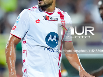 Danilo D'Ambrosio of AC Monza looks on during the Serie A Enilive match between ACF Fiorentina and AC Monza at Stadio Artemio Franchi on Sep...